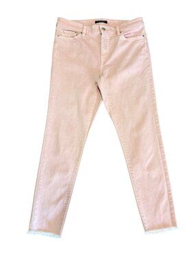 LAUREN RALPH LAUREN PREMIER SKINNY CROPPED JEANS DUSTY PINK WOMENS SZ 8